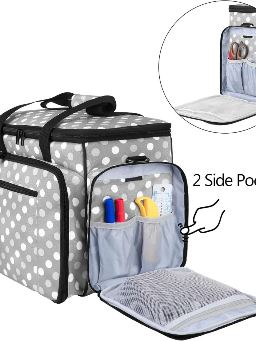 Sewing Machine Case with Removable Padding Pad, Travel Case for Sewing Machine a - Picture 5 of 8